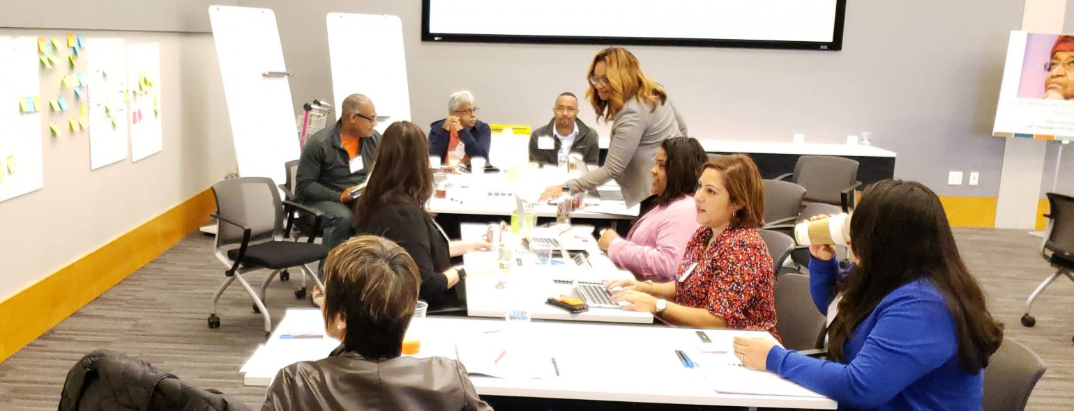 Group of people in work session