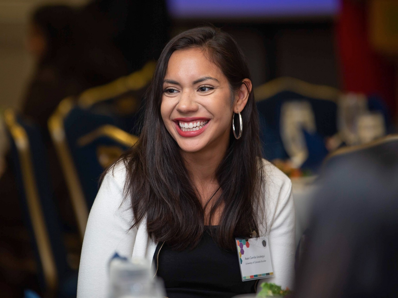 Woman smiling