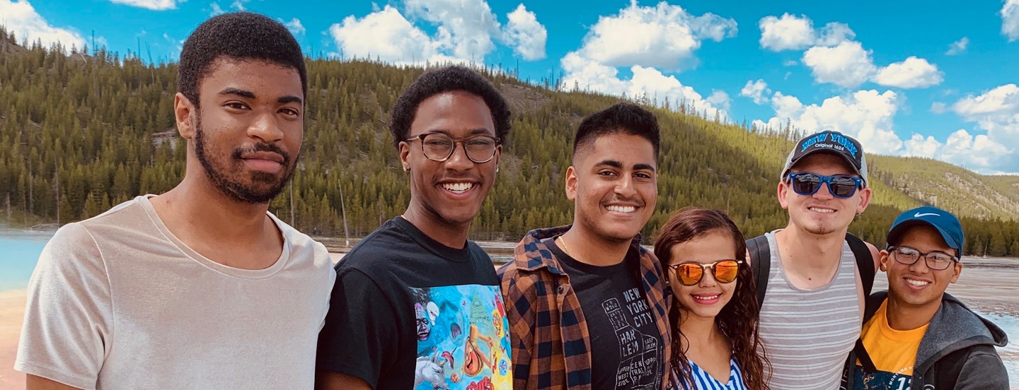 Students Posing in Mountains