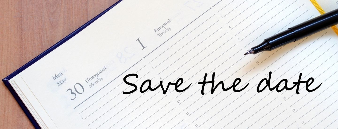 save the date written on planner