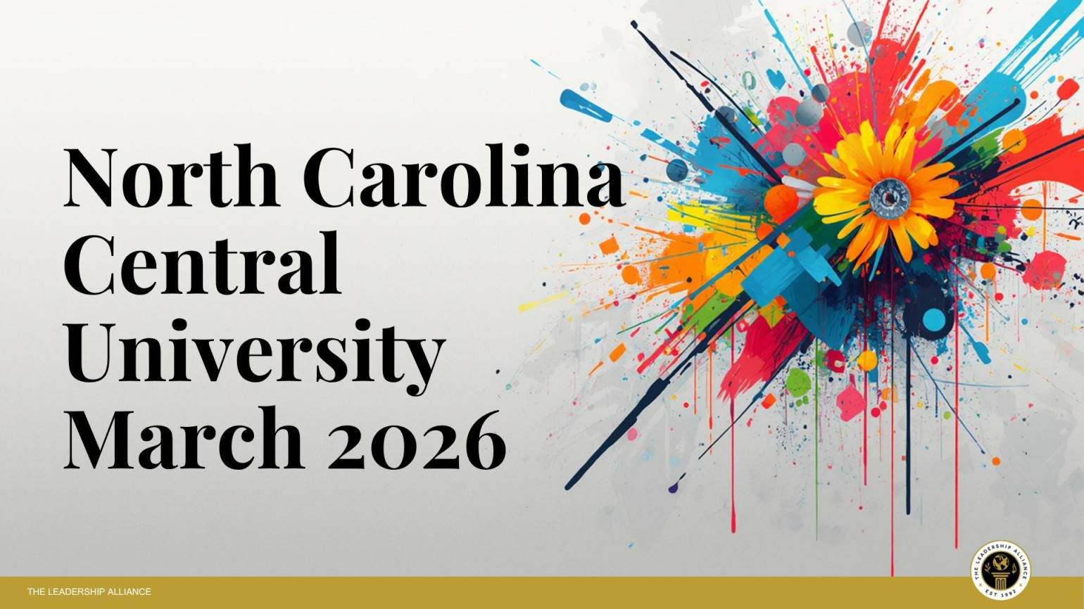 NCCU cover title page with march 2026 date