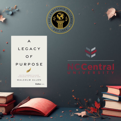 legacy of purpose book cover nccu logo