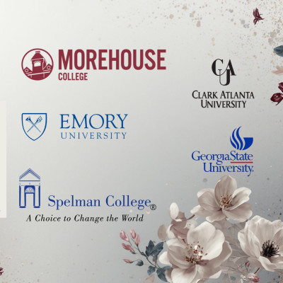 legacy of purpose book cover logos from morehouse, spelman, clark atlanta, emory and georgia state university